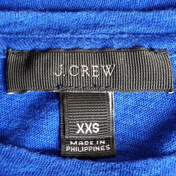 J.Crew | Blue Long Sleeve Scoop Neck Top Size XXS - Picture 10 of 12